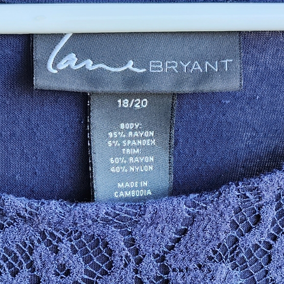 Lane bryant 2x navy blue  top - Picture 3 of 4
